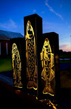 Gone Fishing Pillar Luminary w/ Solar Cap | Freshwater Pack