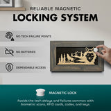 Midnight Wolf Hidden Gun Safe Concealed Furniture, Handcrafted Gun Concealment Decor, Hidden Gun Shelf with Magnetic Lock, Quick Access, Hidden Wall Safe for Secure Storage