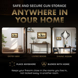 Grizzly Bear Gun Concealment Furniture - Handcrafted Hidden Gun Storage Wall Decor - Hidden Safe Furniture with Magnetic Lock for Quick Access - Made in USA