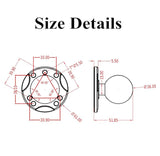 HDI UMS 1.5" BALL ROUND BASE (HDUMS-BRB)