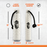 HuntEmUp 2-Inch White Dog Training Bumper Kit | 6 White Plastic Training Bumpers with Throw Ropes & Mesh Retriever Bumper Bag