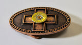 Copper Shotgun Shell Cross Belt Buckle, Southwestern Style, Gift For Her, Girlfriend Gift, Valentines Day Gift, Valentine Gift; Country