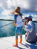 Youth Brown Trout Print Leggings (size 8- 20)