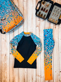 Kid Brown Trout Print Leggings (size 2T-7)