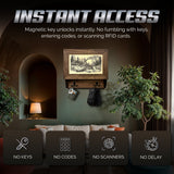 Leaping Deer Gun Concealment Furniture - Handcrafted Hidden Gun Storage Wall Decor - Hidden Safe Furniture with Magnetic Lock for Quick Access - Made in USA