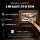 Leaping Deer Gun Concealment Furniture - Handcrafted Hidden Gun Storage Wall Decor - Hidden Safe Furniture with Magnetic Lock for Quick Access - Made in USA