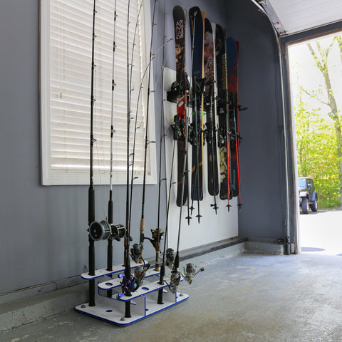 Made in the USA Fishing Rod Holder Rack | Marine Grade HDPE | 12 Pole  Ice  Strong Outdoors
