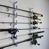 Made in the USA Premium Fishing Rod/Pole Holder Rack Organizers | Wall or Ceiling or Boat Mounted Fishing Rod Rack | Durable Marine Grade HDPE Plastic | Stackable Storage