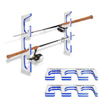 Made in the USA Premium Fishing Rod/Pole Holder Rack Organizers | Wall or Ceiling or Boat Mounted Fishing Rod Rack | Durable Marine Grade HDPE Plastic | Stackable Storage