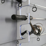 Made in the USA Premium Fishing Rod/Pole Holder Rack Organizers | Wall or Ceiling or Boat Mounted Fishing Rod Rack | Durable Marine Grade HDPE Plastic | Stackable Storage