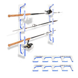 Made in the USA Premium Fishing Rod/Pole Holder Rack Organizers | Wall or Ceiling or Boat Mounted Fishing Rod Rack | Durable Marine Grade HDPE Plastic | Stackable Storage
