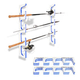 Made in the USA Premium Fishing Rod/Pole Holder Rack Organizers | Wall or Ceiling or Boat Mounted Fishing Rod Rack | Durable Marine Grade HDPE Plastic | Stackable Storage
