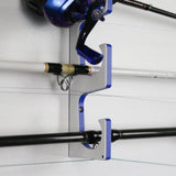 Made in the USA Premium Fishing Rod/Pole Holder Rack Organizers | Wall or Ceiling or Boat Mounted Fishing Rod Rack | Durable Marine Grade HDPE Plastic | Stackable Storage