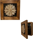 Wild Flower Hidden Gun Storage Wall Decor - Handcrafted Gun Concealment Furniture - Quick Access Handgun Safe with Magnetic Lock - Secure Hidden Wall Safe - USA Made (Black)