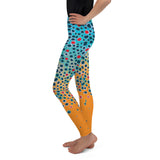 Youth Brown Trout Print Leggings (size 8- 20)