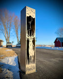 Monarch of the Storm Solar Pillar - Bull Elk - Steel