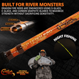 Orange Dragon Fire Spinning Glow Rod