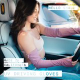 UPF 50+ Sun Sleeves & UV Driving Gloves – Rosé | HELLO SHADE