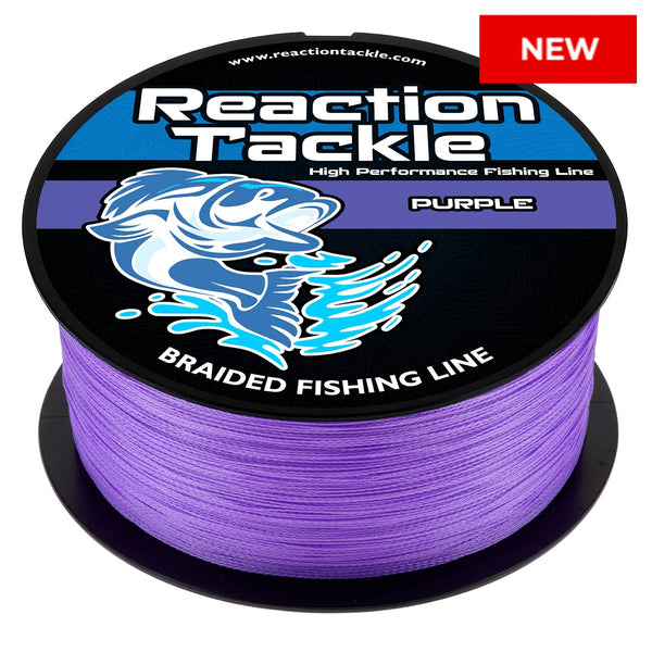purple braided fishing line Reaction Tackle Braided Fishing Line