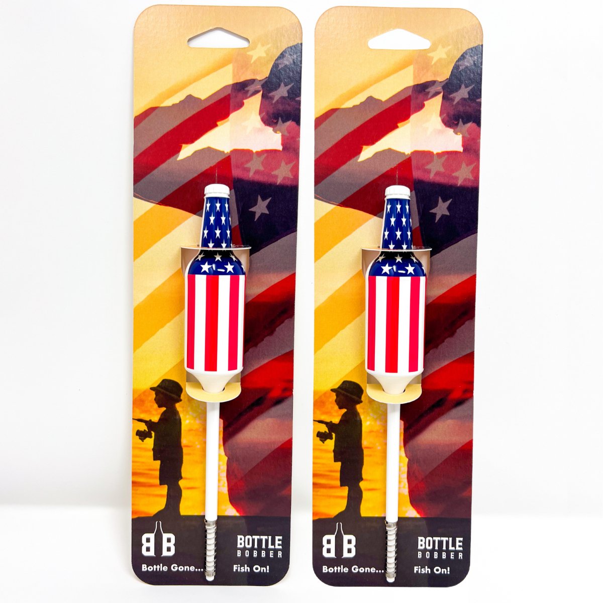 Red, White, and Blue Fishing Bobbers - 2 Pack - Veterans Gift Best Fis ...