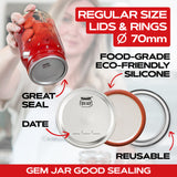 12 Regular Mouth + 12 Wide Mouth Canning Lids and Rings Set of 24