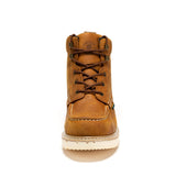 ROCKROOSTER Edgewood Men's 6 inch Brown steel toe waterproof wedge work boots SAP858