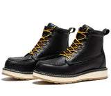 ROCKROOSTER Trinidad Men's 6 inch Black Steel Toe Wedge Work Boots SAP2301