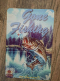 Gone Fishing Wildlife Sporting 8x12 Metal Wall Sign – Great Outdoors Sports Decor