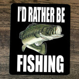 Mouse Pad - I'd Rather Be Fishing - High-Quality Sublimated Design for Computer and Gaming Use
