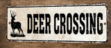 Deer Crossing 3x12  Metal Wall Sign