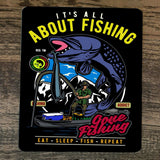 Mouse Pad It's All About Fishing – Premium Sublimated Design, 7.75 x 9.25 Inches, 2.5mm Thickness