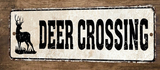 Deer Crossing 3x12  Metal Wall Sign