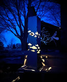 School of Fish Solar Luminary Pillar | Steel