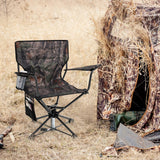 360¬∞ Swivel Hunting Chair Portable Foldable Hunting Chair Set of 2-Camo