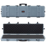 50" Hard Rifle Case, Lockable Rifle Case with Pre-cut Foams,Movable Gun Storage with Wheels, IP67 Waterproof & Dustproof Pistol Storage for Rifle, Shotgun, Airsoft Gun