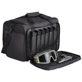Range Bag for 3 Pistols, Tactical Gun Range Bag with 2 Detachable Baffles & 6 Magazines, Firearm Shooting Handgun Bag for Outdoor Hunting Pistol Bag with Single Shoulder Strip
