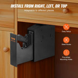 Mounted Gun Safe for Pistols, Biometric Gun Safe with Three Quick Access Ways of Fingerprints, Passwords and Keys, Handgun Safe for 1 Pistol for Home, Bedside, Nightstand, Wall