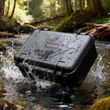 Hard Pistol Case, Heavy Duty Hard Gun Case with XPE Foam Lining, Waterproof Pistol Storage Box with Customizable Interior & Handle for Gun, Lenses, Camera, Gear, TSA Compliant, 15.9x12.5x7.5 in