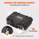 Hard Pistol Cases with Pre-cut PU Foam, Waterproof & Dustproof Hard Gun Case for 1 Pistol, 12.59×9.01×4.4 in Lockable Pistol Case, Black