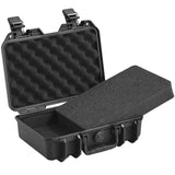 Hard Pistol Cases with Pre-cut PU Foam, Waterproof & Dustproof Hard Gun Case for 1 Pistol, 12.59×9.01×4.4 in Lockable Pistol Case, Black