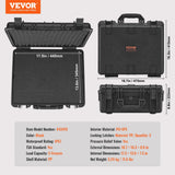 Hard Pistol Cases with Pre-cut Lining, Waterproof & Dustproof Hard Gun Case for 5 Pistol, 18.9×16.3×8.5 in Lockable Pistol Case, Black