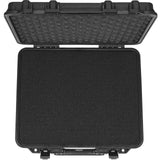 Hard Pistol Cases with Pre-cut PU Foam, Waterproof & Dustproof Hard Gun Case for 6 Pistol, 19.3×17.1×8.3 in Lockable Pistol Case, Black