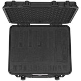 Hard Pistol Cases with Pre-cut Lining, Waterproof & Dustproof Hard Gun Case for 6 Pistol, 19.3×17.1×8.3 in Lockable Pistol Case, Black