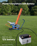 Clay Target Thrower, 75-80 Clays Pigeon Thrower, 55+ Yards Automatic Skeet and Trap Launcher on Wheels - with Adjustable Angle, Foot Pedal & Pull Handle for Clays Throwing, Shooting Sports