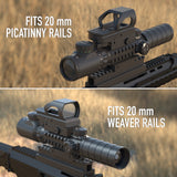 Pinty Nova 3-in-1 3-9x32 SFP Rifle Scope Combo, Red Laser