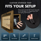 We Decided On Forever Hidden Gun Safe, Concealed Pistol Storage, Wood Gun Cabinet, Handcrafted, Gun Concealment Furniture, Concealed Shelf
