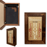 Hidden Gun Storage Cabinet Welcome to Our Home, Red Oak, Concealed Pistol Safe, Concealment Furniture, Handmade in the USA, Home Self Defense