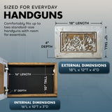 White Wolf Gun Concealment Furniture - Handcrafted Hidden Gun Storage Wall Decor - Hidden Gun Shelf with Magnetic Lock for Quick Access