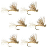 Tan X Caddis Emerging Caddis Adult Trout Dry Fly - 6 Flies Hook Size 18