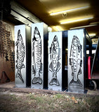 XL Steel Fish Luminary Pillar | 30 & 36 in.